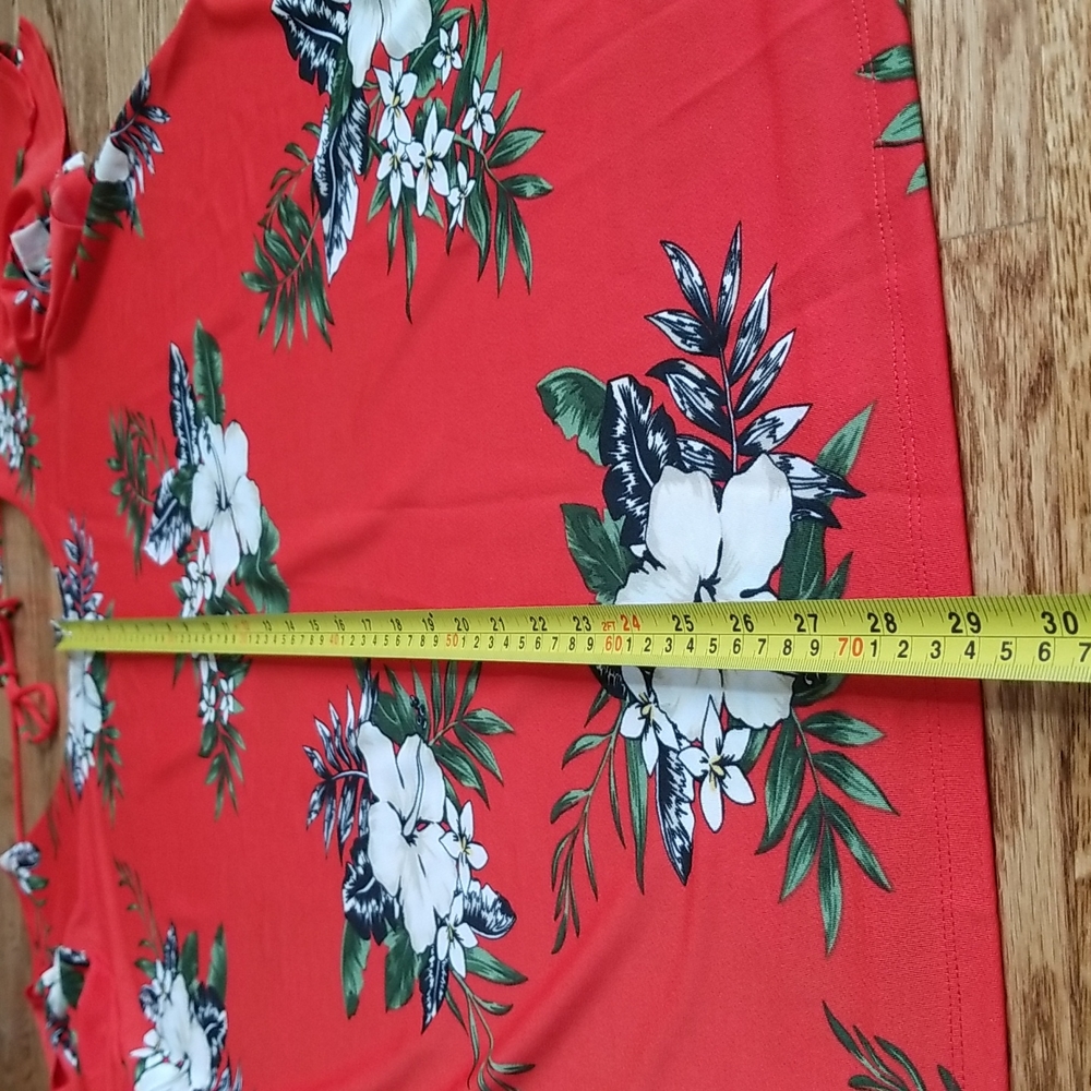 (XL) George Tropical Floral Print Slightly Sheer Flowy Beach Dress/Swim Cover Up - Picture 2 of 7